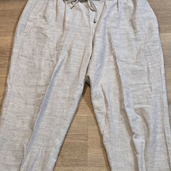 Eileen Fisher Women's Large Hemp And Organic Cotton Blend Straight Leg Pant Gray - Picture 3 of 7